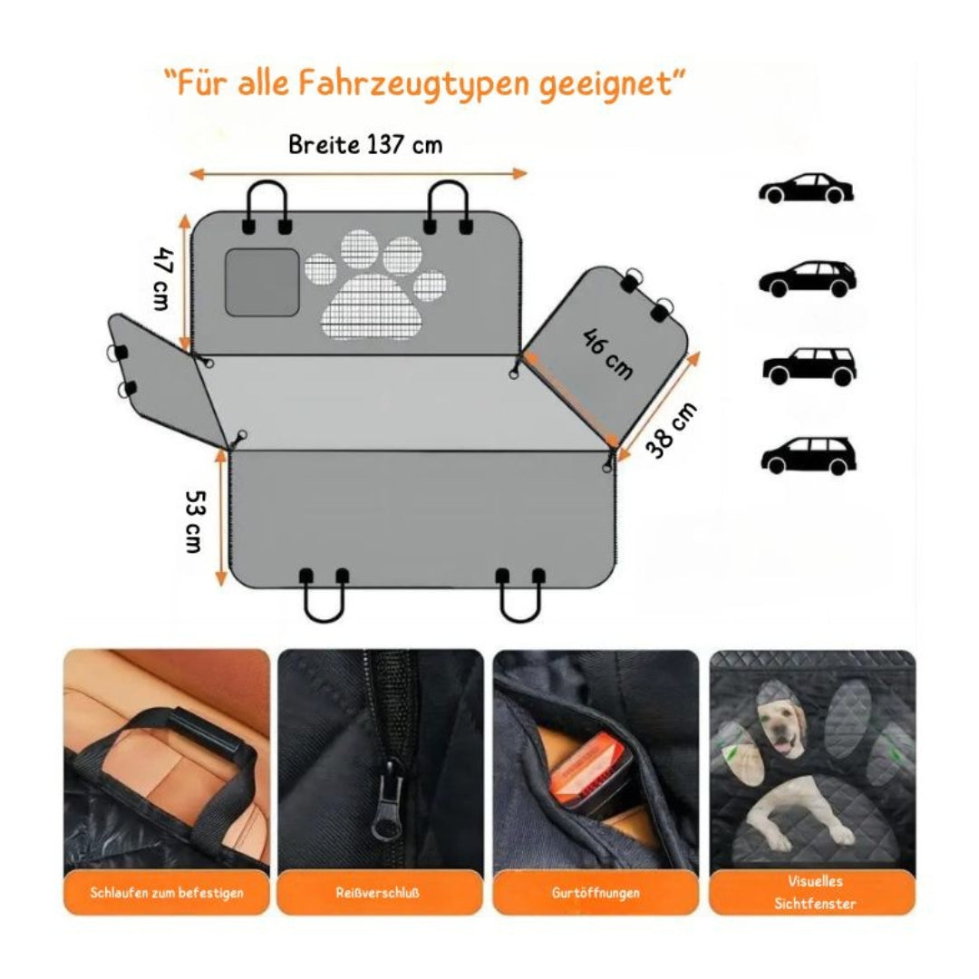 Wufflounge Rücksitzschutz "RelaxCover" 🐾