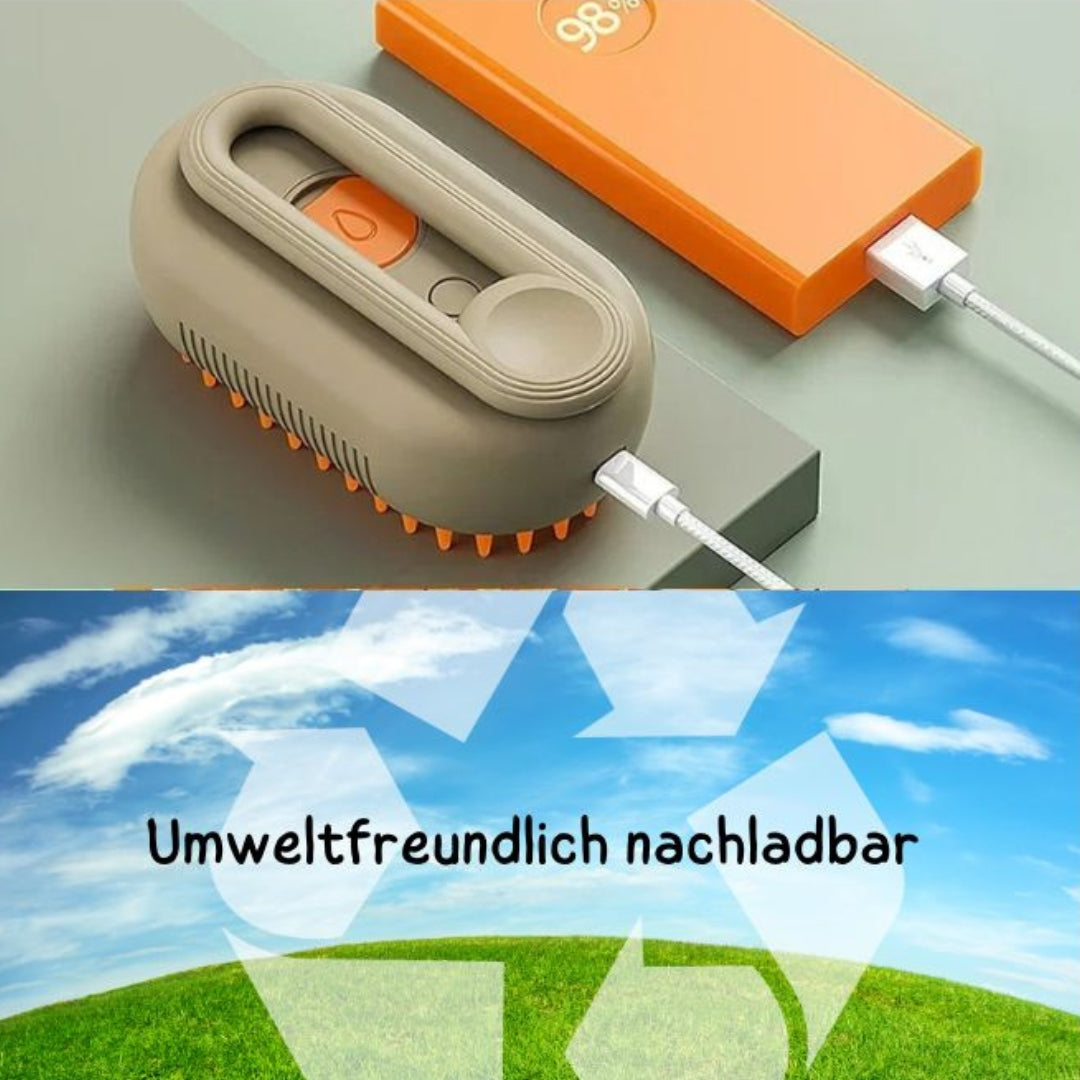 Wufflounge Dampfbürste "DampfyDog" für glänzendes fell.