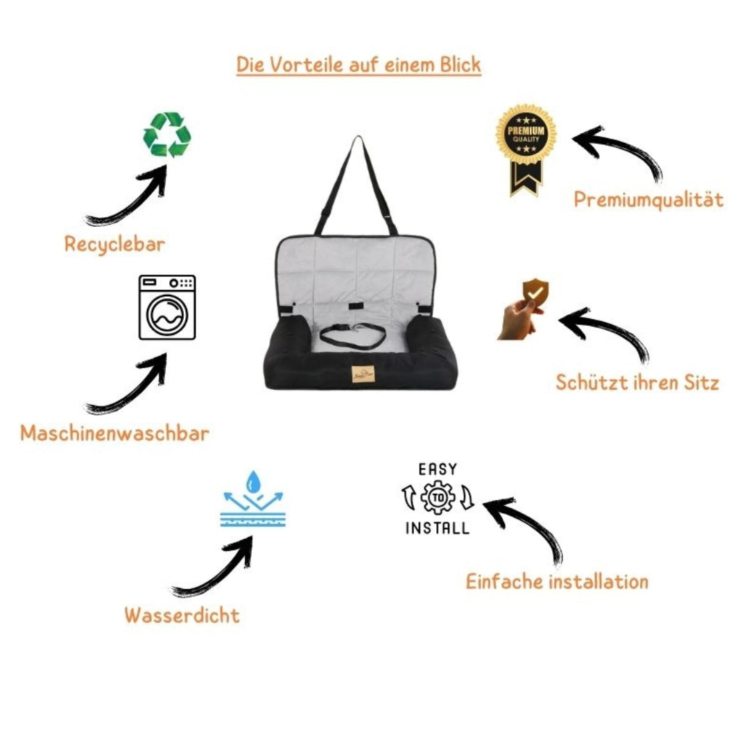 Wufflounge "Tailsafe" tragbarer Hundesitz Premium