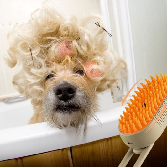 Wufflounge Dampfbürste "DampfyDog" für glänzendes fell.