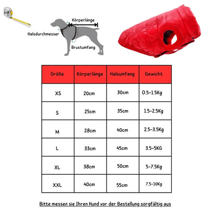 Wufflounge"WauziWarm" Wintermantel für kleinere Hunde.